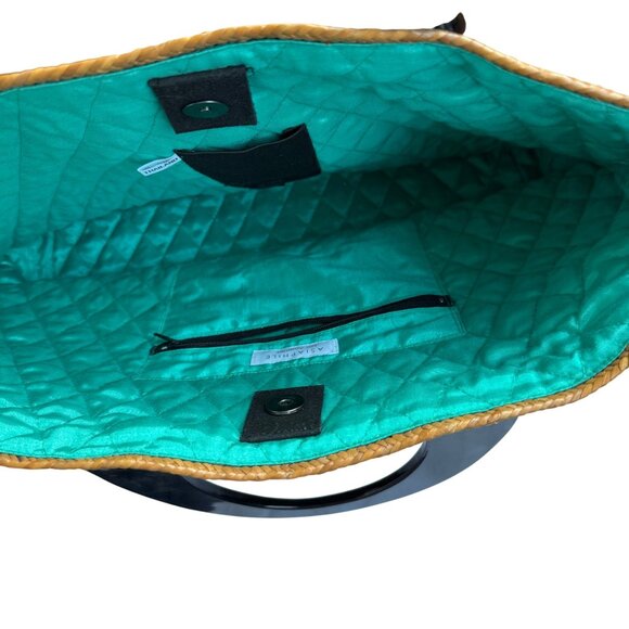 Asiaphile Los Angeles Woven Straw Tote Bag - Picture 5 of 6